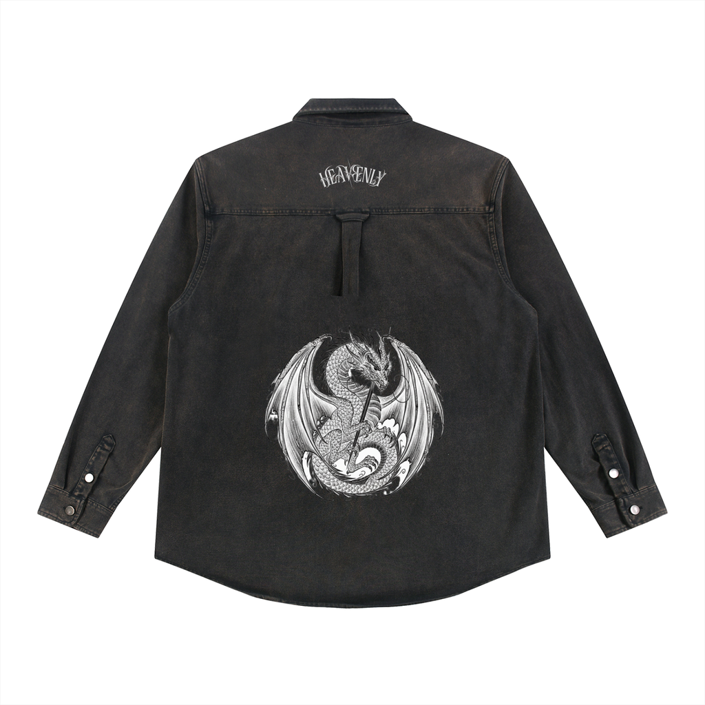 Heavenly fantasy denim button up