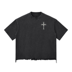 Heavenly ripped hem tee