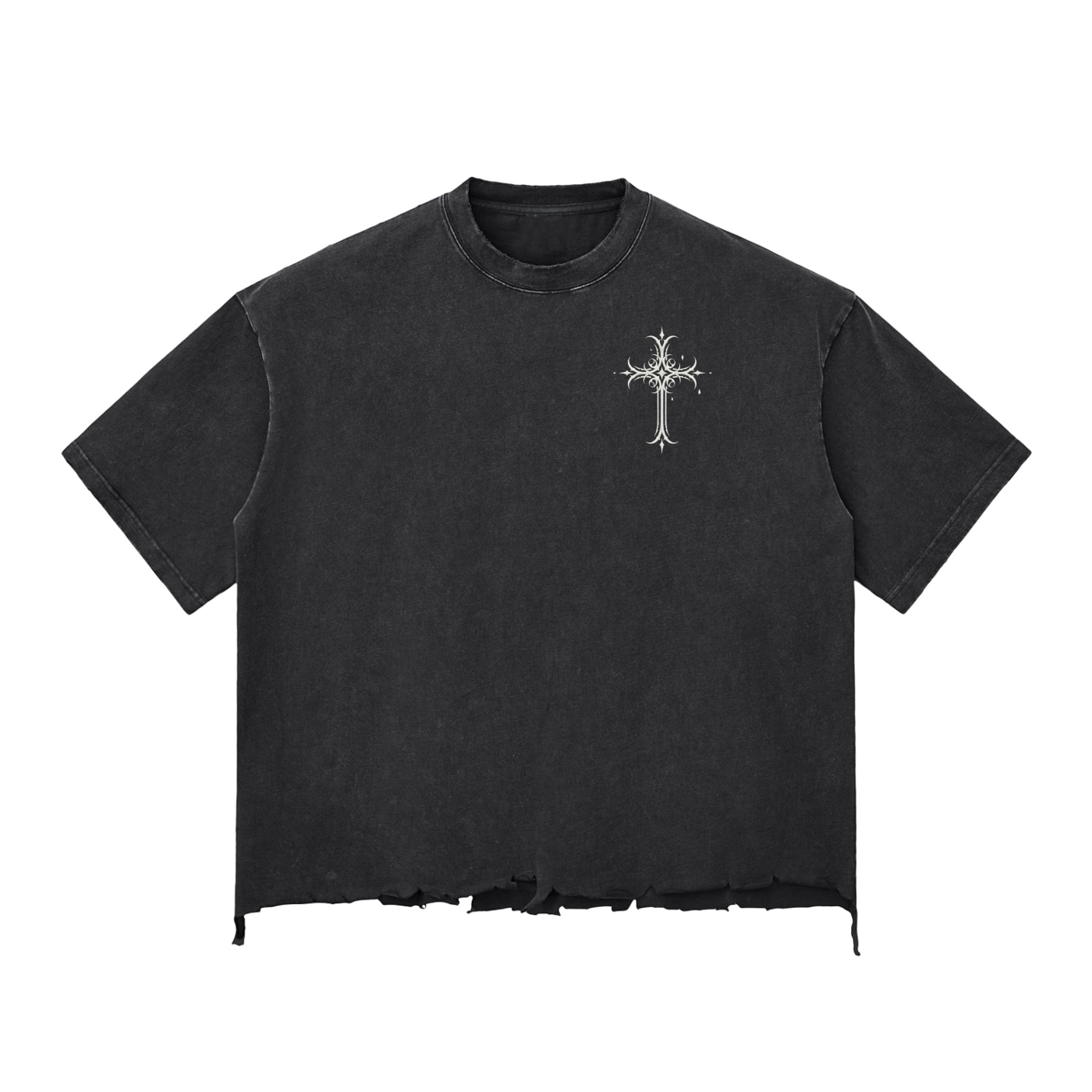 Heavenly ripped hem tee